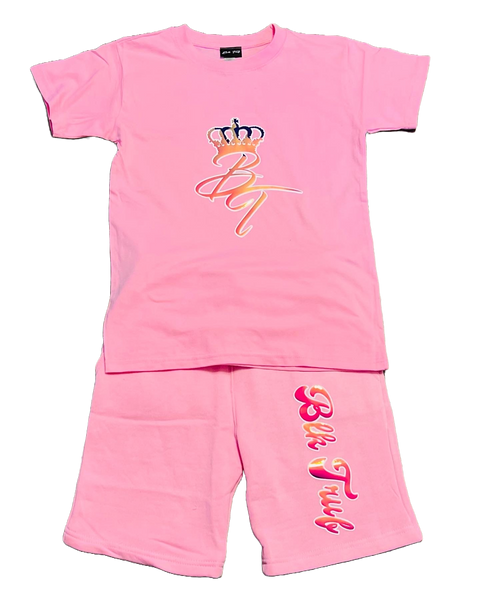 Kids Pink Short Set